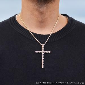 ペンダントトップ K18 クロス ダイヤモンド...の詳細画像2