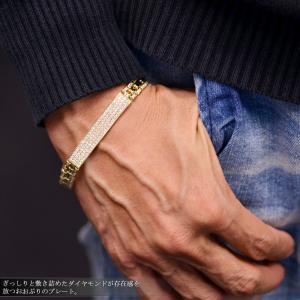 ブレスレット メンズ K18 ダイヤモンド 3...の詳細画像1