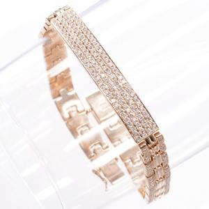 ブレスレット メンズ K18PG ダイヤモンド 3カラット 18金 18k ピンクゴールド プレート 30代 40代 50代 爆買