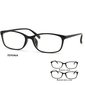 伊達メガネ FD9546 スクエア型 UVカット