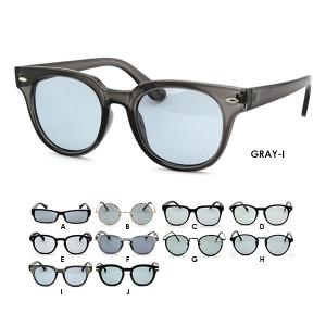 ライトグレー サングラス GRAY01 ライトカラー 薄い色 UVカット 伊達眼鏡 メンズ レディース｜accounts