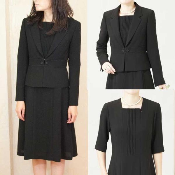 ブラツクフオーマルバッグセットテーラーカラーワンピースアンサンブル