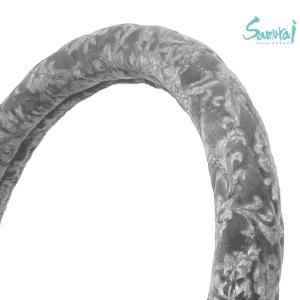 極太 ハンドルカバー 花かごレッド ダブルステッチ 2HS 金華山 花籠