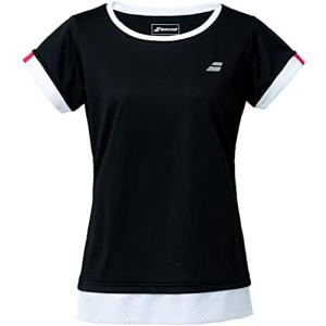 バボラ (Babolat) レディース テニスシャツ CLUBショートスリーブシャツ ブラック M BWG1330Cの商品画像
