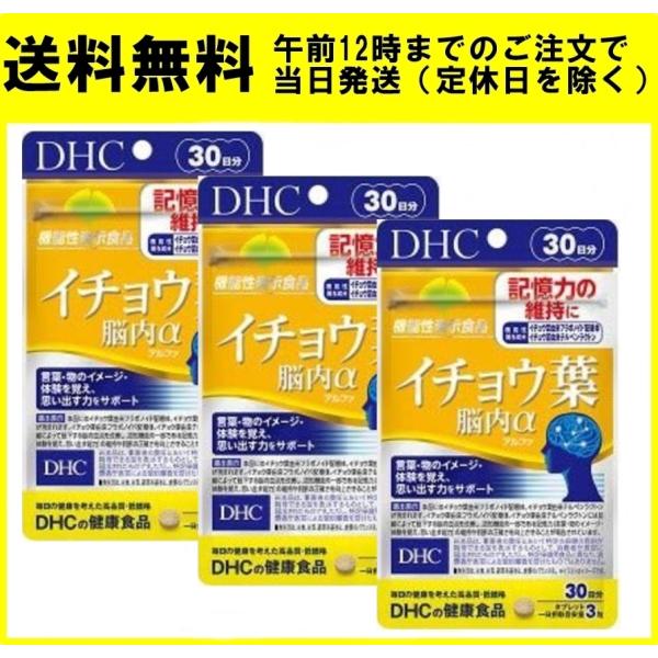 DHC イチョウ葉脳内α 30日分 90粒 3個セット サプリメント