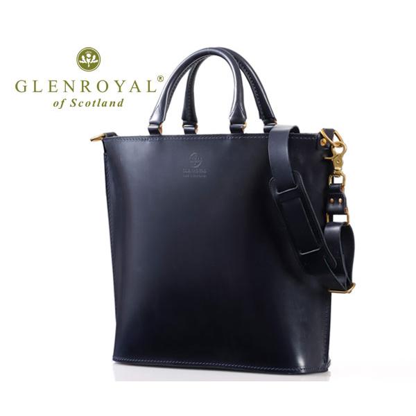 グレンロイヤル ジップショルダートートバッグ/ダークブルー メンズ フルブライドル 01-5845 ...