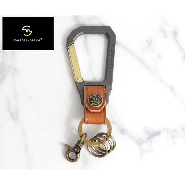 マスターピース キーホルダー/キャメル メンズ カラビナ 02000 master-piece