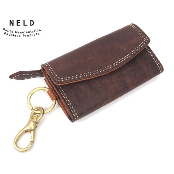 ネルド レザーキーケース/チョコ メンズ プエブロ an141 NELD