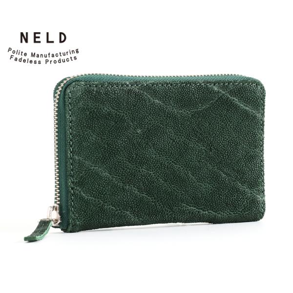 ネルド ラウンドミドル財布/グリーン メンズ ゾウ an204 NELD