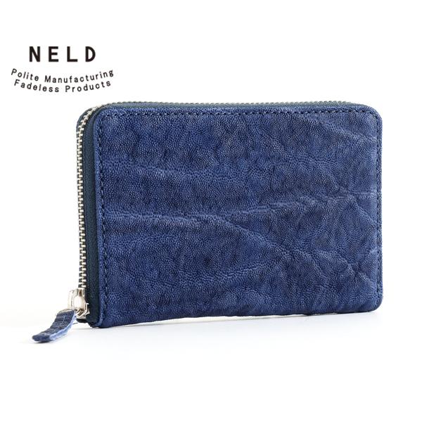 ネルド ラウンドミドル財布/ネイビー メンズ ゾウ an204 NELD