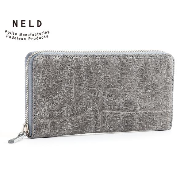 ネルド ラウンド長財布/グレー メンズ ゾウ an205 NELD