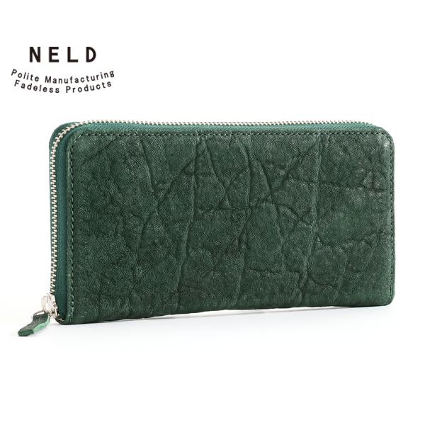 ネルド ラウンド長財布/グリーン メンズ ゾウ an205 NELD
