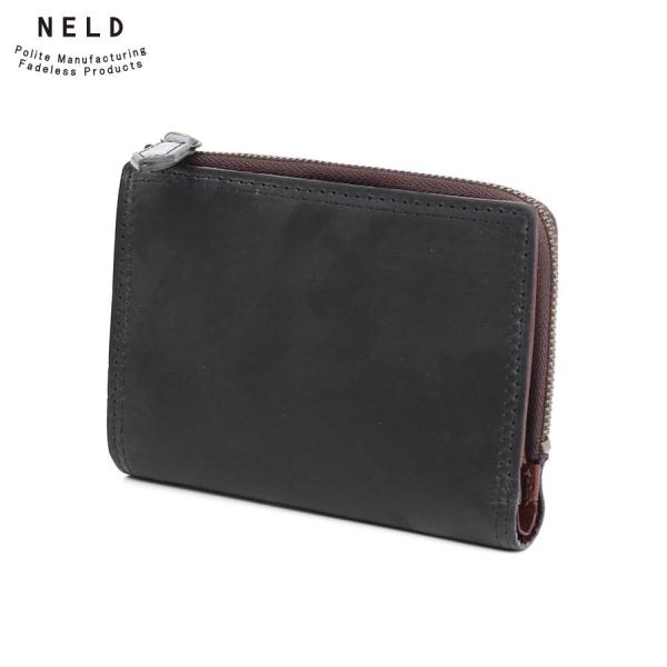 ネルド L字ミドル財布/ブラック メンズ バク an209 NELD