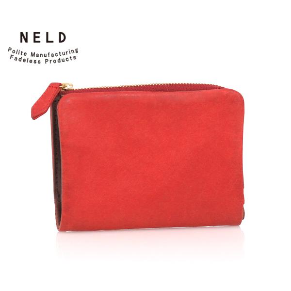 ネルド ミドル財布/レッド メンズ プエブロF an223 NELD
