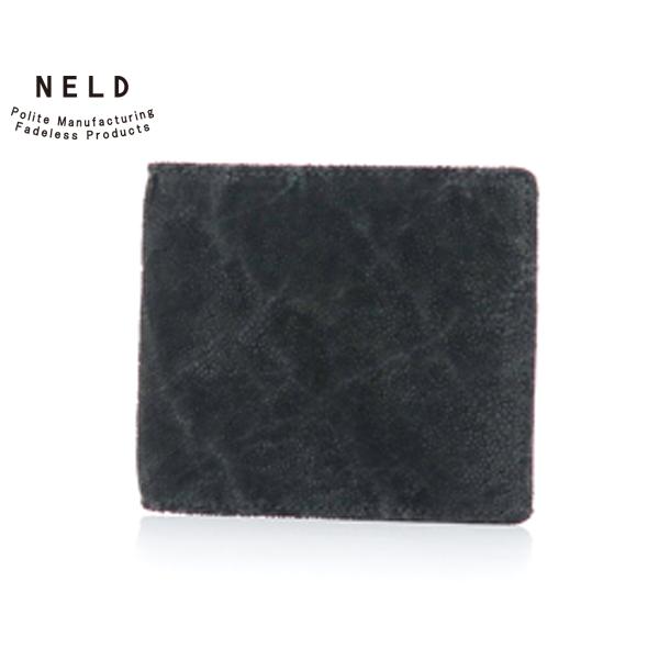 ネルド BOX短財布/ブラック メンズ ゾウ an236 NELD