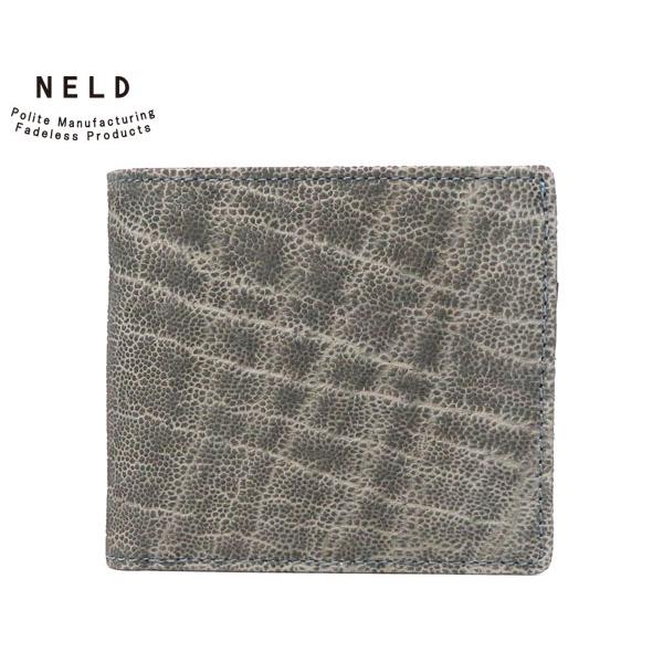 ネルド BOX短財布/グレー メンズ ゾウ an236 NELD