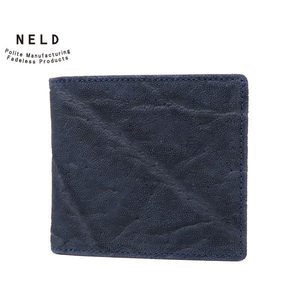 ネルド BOX短財布/ネイビー メンズ ゾウ an236 NELD