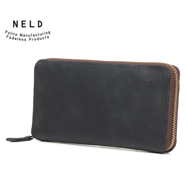 ネルド ラウンドファスナー長財布/ブラック メンズ バク an237 NELD