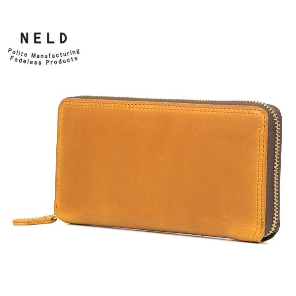 ネルド ラウンドファスナー長財布/キャメル メンズ バク an237 NELD