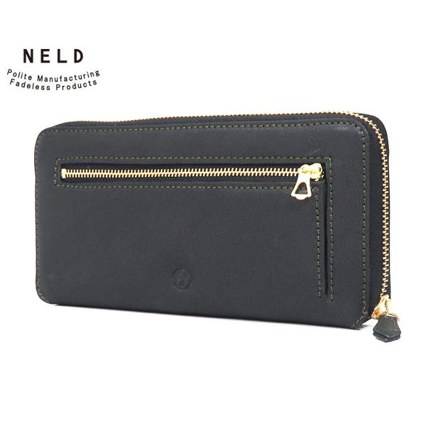 ネルド ラウンド長財布/ブラック メンズ ラクダレザー an280 NELD