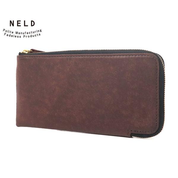 ネルド L字ラウンド長財布/チョコ メンズ プエブロF an282 NELD