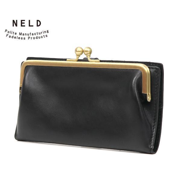 ネルド がま口長財布/ブラック メンズ シナ aw124 NELD