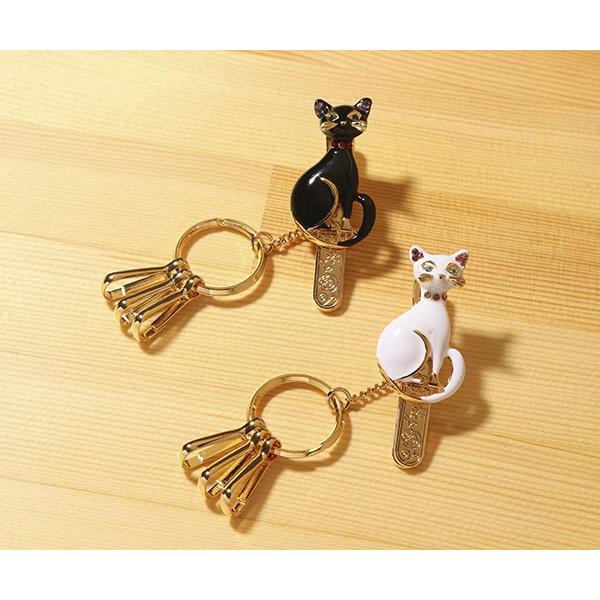 ネコのバッグキークリップ(cl-106)【バッグ キーホルダー 鍵 チャーム クリップ】