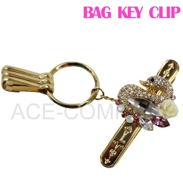 3carat 小物 レディース チャーム 白鳥 バッグキークリップ cl-56 ladies 贈り物