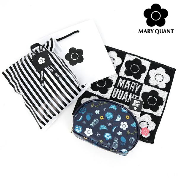 マリークワント トロピカルポップポーチxタオルハンカチ ギフトセット(MARY QUANT)【ポーチ...