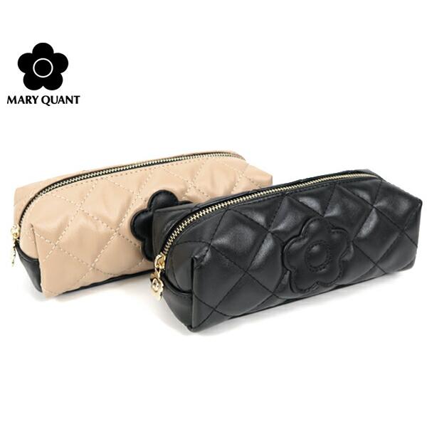 ***マリークワントスクエアキルトデイジーパッチ スクエアペンケース