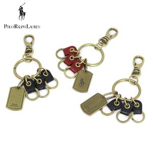ラルフローレン 牛革レザー 3連キーリング[P1092-GAKH](Polo Ralph