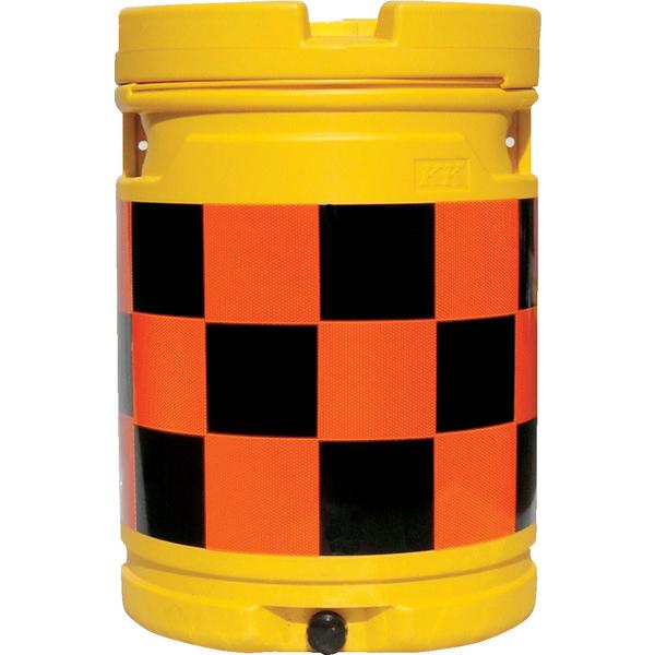 セフティドラム 市松 高輝度 オレンジ／黒　Φ580×830　　8Y3004　※個人宅配送不可　クッ...