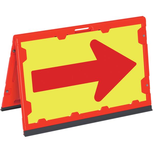 折りたたみ矢印ボード　 レッド  外寸900×569×451ｍｍ　三甲　※個人宅配送不可