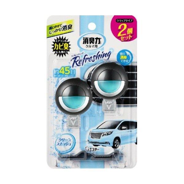 エステー(株) クルマの消臭力 クリップタイプ クリーンスカッシュ 2個セット