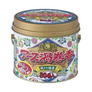 《アース製薬》 アース渦巻香 30巻缶入 (蚊取り線香)｜ace