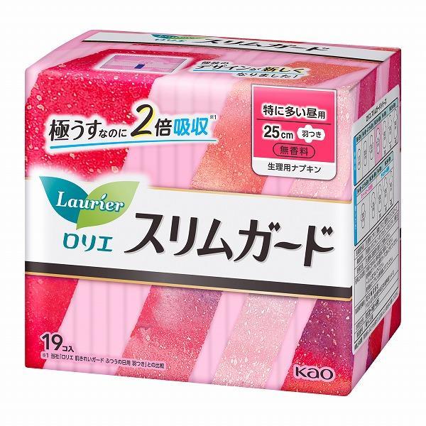 花王(株) ロリエ スリムガード 特に多い昼用 羽つき 19コ入 返品キャンセル不可