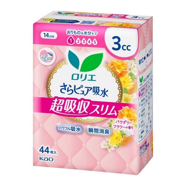 花王(株) ロリエ さらピュア吸水 超吸収スリム 3cc パウダリーフラワーの香り 44枚