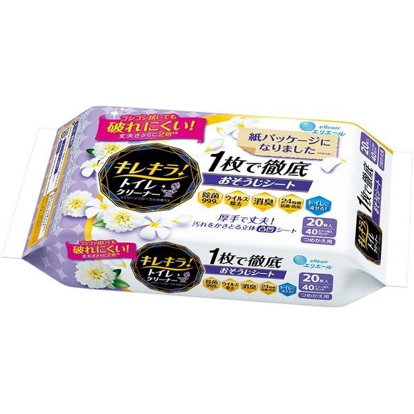 大王製紙(株) キレキラ！トイレクリーナー 1枚で徹底おそうじシート クリーンフローラル つめかえ ...