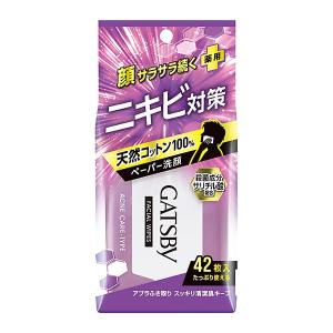 《マンダム》 GATSBY (ギャツビー) フェイシャルペーパー 薬用アクネケアタイプ (42枚入) 【医薬部外品】の商品画像