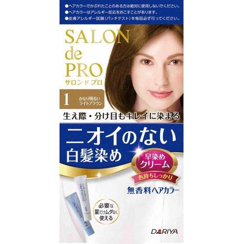【医薬部外品】(株)ダリヤ サロンドプロ 無香料ヘアカラー早染めクリーム 《1 かなり明るいライトブ...