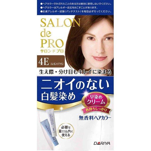 【医薬部外品】(株)ダリヤ サロンドプロ 無香料ヘアカラー 早染めクリーム (白髪用) 4E エレガ...