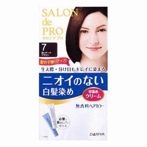【医薬部外品】(株)ダリヤ サロンドプロ 無香料ヘアカラー 早染めクリーム (白髪用) 7 深いダー...
