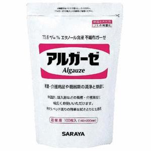 サラヤ(株) エタノール含浸不織布ガーゼ アルガーゼ 詰替え用100枚入