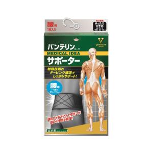 《興和》 バンテリンコーワサポーター 腰用 男女兼用 ブラック ゆったり大きめ(LL)サイズ 1枚入｜ace