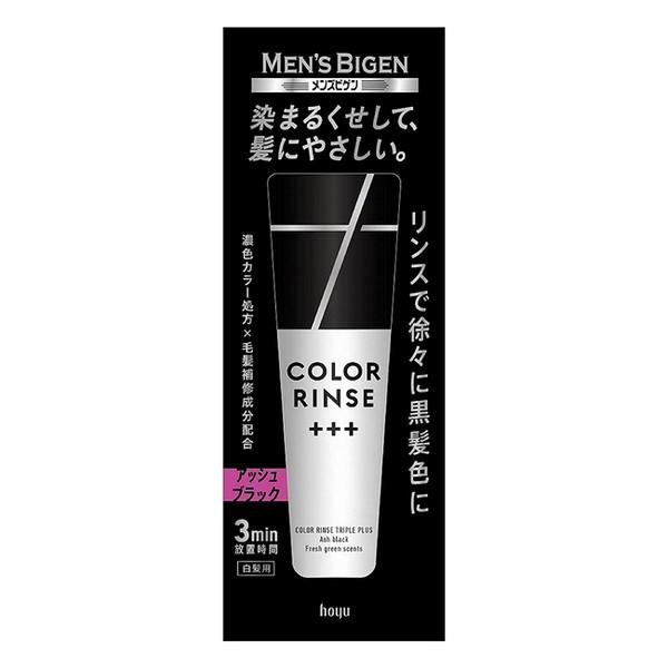 《ホーユー》 メンズビゲン カラーリンス トリプルプラス アッシュブラック 白髪用 120g