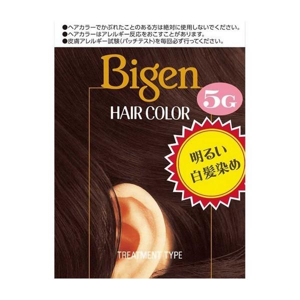 《ホーユー》 ビゲン ヘアカラー 5G 深い栗色 40ml+40ml 【医薬部外品】　