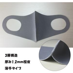洗えるマスク グレー Mサイズ 薄手タイプ 1...の詳細画像2