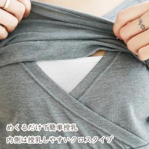 授乳服 すっきり ワンピース シンプル 半袖 ...の詳細画像4