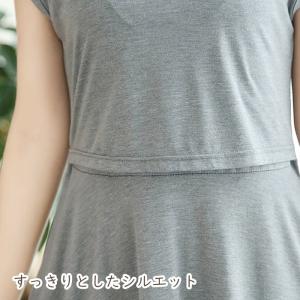 授乳服 すっきり ワンピース シンプル 半袖 ...の詳細画像5