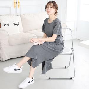 授乳 ロング ワンピース 半袖 夏 授乳服 シ...の詳細画像1